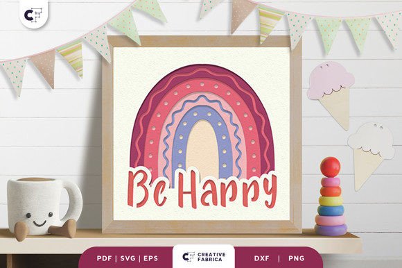 Bring Joy to Your Decor with Be Happy Boho Rainbow