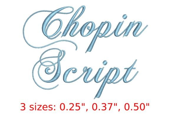 Chopin Script Embroidery Font: Elegance in Every Stitch