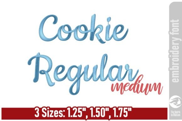 Cookie Regular Embroidery Font - Medium: A Flowing Script for Your Projects