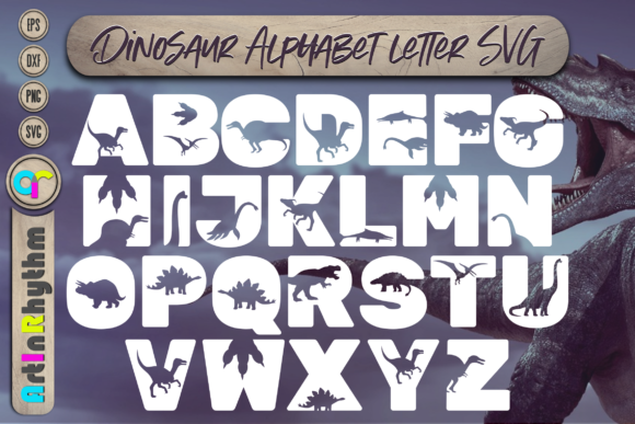 Dinosaurs Alphabet Letter, Dino Font Svg: A Designer's Playful Asset