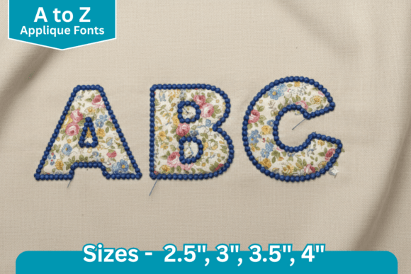 Dot Line Edge Applique Font: A Bold Handmade Touch
