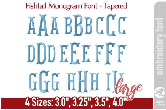 Fishtail Monogram Font: Elegant Tapered Letters for Timeless Designs