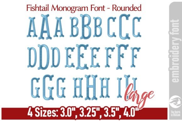 Fishtail Monogram Font - Rounded / L: A Guide to Elegant Embroidery