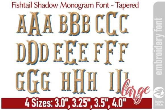 Fishtail Shadow Monogram Font - TL: Elevating Classic Monograms