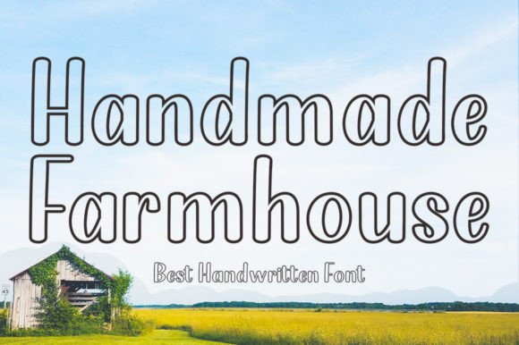 Handmade Farmhouse Outline: A Warm & Cozy Handwritten Font