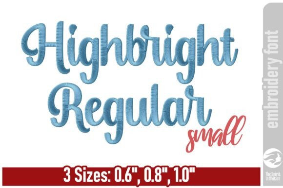 Highbright Script Embroidery Font - S: Modern Elegance