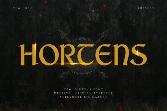 Hortens: A Bold Medieval Display Typeface